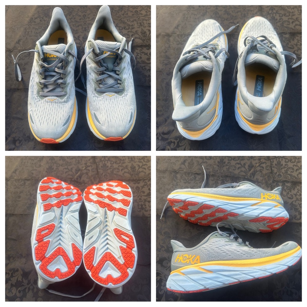 HOKA ONE ONE Clifton 8 Goblin Blue Mountain Spring
Size 9 1/2
1119393-GBMS B21